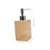 Amosfun Bamboo Soap Dispenser Bottle Refillable Lotion Container for Kitchen and Bathroom Design Pump for Hand Soap Shower Gel and Shampoo view 3