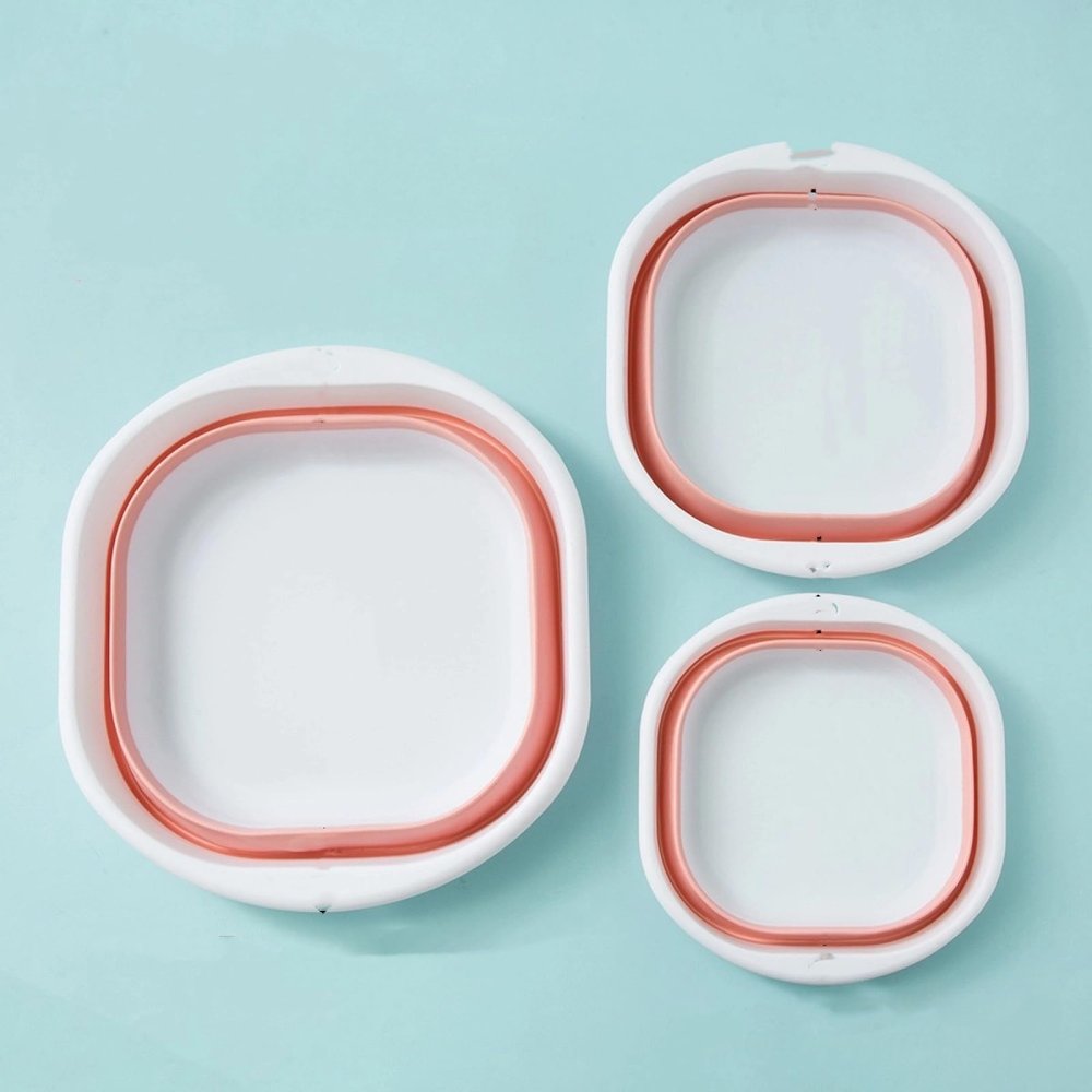(1PCS) Folding Basin, Portable Silicone, Collapsible washbasin, Vegetable washbasin, Dormitory Plastic, Foot Soaking Footbath, Multi-Purpose