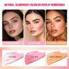 QBPPSSRY Blush pH Tinted Moisture Stick, Multi-Use Cream Blush Stick, Natural Nude Makeup for Cheeks, Eyes and Lips, Waterproof Natural Nude Makeup, Suitable for All Skin (3# Coral Orange) view 2