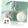 FOYTOKI 4Pcs Lovely Pumpkin Bath Balls Soft Exfoliating Shower Flowers for Gentle Skin Massage for Relaxing Baths Family view 3