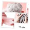 FOYTOKI 4Pcs Lovely Pumpkin Bath Balls Soft Exfoliating Shower Flowers for Gentle Skin Massage for Relaxing Baths Family view 4