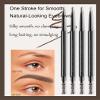 3 Pcs Waterproof Eyebrow Pencil Set,Gray Ultra Slim Eye Brow Pencil for Women with Brows Brush&Razor,Professional Brow Micro Retractable Long Lasting Gel Pen Shaping&Filling Brows Makeup - 02 view 3