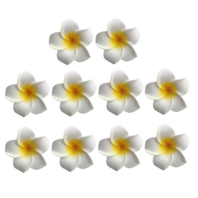 FRCOLOR 10pcs EVA Egg Flower Hair Clips Hawaiian Style Hairpins for Girls Summer Decoration Accessories Lightweight and Colorful Floral Headdress