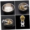 BIUDECO Professional Shaving Brush Set Nylon Bristles and Stainless Steel Soap Bowl for Men's Wet Shaving for Sensitive Skin Grooming Accessories view 3