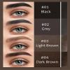 3 Pcs Waterproof Eyebrow Pencil Set, Black Ultra Slim Eye Brow Pencil for Women with Brows Brush&Razor,Professional Brow Micro Retractable Long Lasting Gel Pen for Shaping&Filling Brows Makeup - 01 view 2