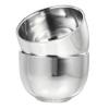 BIUDECO Stainless Steel Shaving Bowl for Men 2-Piece Foaming Brush Vessel Set Sturdy Bubble Bowl for Grooming and Shaving for Bathroom Use view 1
