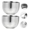 BIUDECO Stainless Steel Shaving Bowl for Men 2-Piece Foaming Brush Vessel Set Sturdy Bubble Bowl for Grooming and Shaving for Bathroom Use view 2