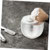 BIUDECO Stainless Steel Shaving Bowl for Men 2-Piece Foaming Brush Vessel Set Sturdy Bubble Bowl for Grooming and Shaving for Bathroom Use view 4