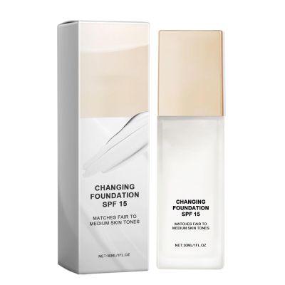 Color Changing Foundation | Moisturizing Makeup Base Concealer | Nourishing Colour Changing Liquid Foundation for a Natural-Looking Finish and Daily Use