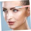Beavorty 3Pcs Eyebrow Razor Durable Eyebrow Trimmers with Handle Portable Facial Hair Removal Tool for Home Use Safe and Shaping for Women Pink view 3