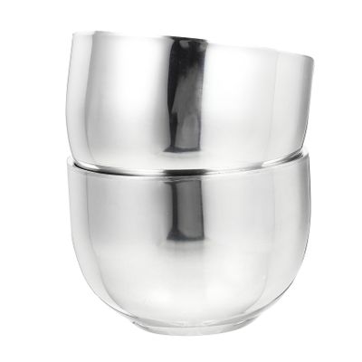Gogogmee Stainless Steel Shaving Bowl Set for Men 2-Piece Shaving Soap Container Bubble Design Sturdy Shave Brush Bowl for Daily Grooming and Barber Use