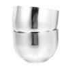 Gogogmee Stainless Steel Shaving Bowl Set for Men 2-Piece Shaving Soap Container Bubble Design Sturdy Shave Brush Bowl for Daily Grooming and Barber Use view 1