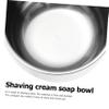 Gogogmee Stainless Steel Shaving Bowl Set for Men 2-Piece Shaving Soap Container Bubble Design Sturdy Shave Brush Bowl for Daily Grooming and Barber Use view 2