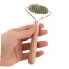 DEARMAMY Jade Facial Roller Massager Natural Jade Stone Eye and Face Massage Tool with Ergonomic Wooden Handle for Skin Care Muscle Relaxation Travel Friendly Beauty Essential view 4