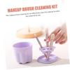 WRITWAA Portable Makeup Brush Cleaning Pad Brush Cleaning Bowl Makeup Cleaner Kit Washing view 4