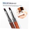 WRITWAA 5Pcs Nail Brush Round Flat and Angled Heads for Nail Art Clean Up and Polish Removal Lightweight Handle for Comfortable Grip for DIY Manicure and view 3