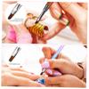 WRITWAA 5Pcs Nail Brush Round Flat and Angled Heads for Nail Art Clean Up and Polish Removal Lightweight Handle for Comfortable Grip for DIY Manicure and view 4