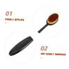 VICASKY Travel Makeup Brush Multi Functional Foundation Powder Highlighter Brush with Dense Bristles for Even Application Soft Faux Material for Cheeks Blush view 3