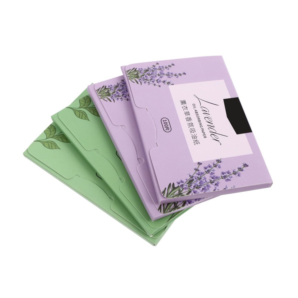 Vaguelly Oil Absorbing Tissues 400 Sheets Natural Oil Control Blotting Papers for Oily Skin Makeup Removal Facial Care Tissues for Men and Women Lightweight and Portable