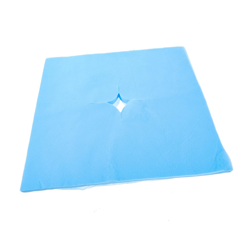 BUTIFULSIC 100Pcs Massage Hole Pads Soft Non Woven Face Pillow Covers for Salon Headrest for Spas and Beauty Treatments Breathable and Durable Design