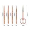 5Pcs Facial Tweezers Set, Professional Stainless Steel Tweezers for Eyebrows,Remove Ingrown Hair Tweezers and Broken Hair,Leather Case Storage for Traveling view 4