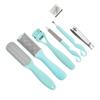 Beaupretty 7-Piece Professional Pedicure Tools Kit for Dead Skin Removal Sky-Blue Foot File Set for Home Use view 1
