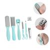 Beaupretty 7-Piece Professional Pedicure Tools Kit for Dead Skin Removal Sky-Blue Foot File Set for Home Use view 2