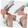 Beaupretty 7-Piece Professional Pedicure Tools Kit for Dead Skin Removal Sky-Blue Foot File Set for Home Use view 4