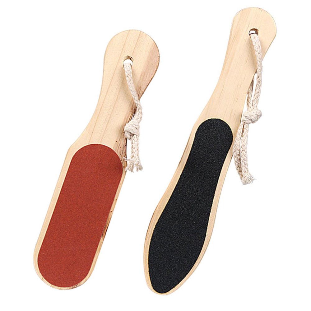 Beaupretty 2Pcs Double Sided Foot Scrubbing Files for Dead Skin Removal Ergonomic Handle Removers for Foot Care Portable Foot Pedicure Tools