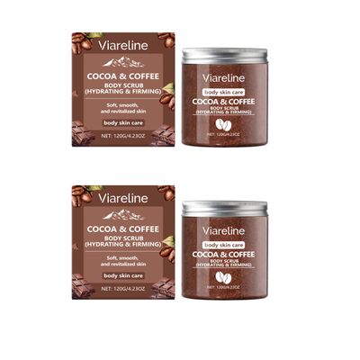 2 Pcs-Coffee-Scented Sea Salt Body Scrub - a Gentle Exfoliating Scrub That Cleanses, Smooths, and Moisturises The Skin.