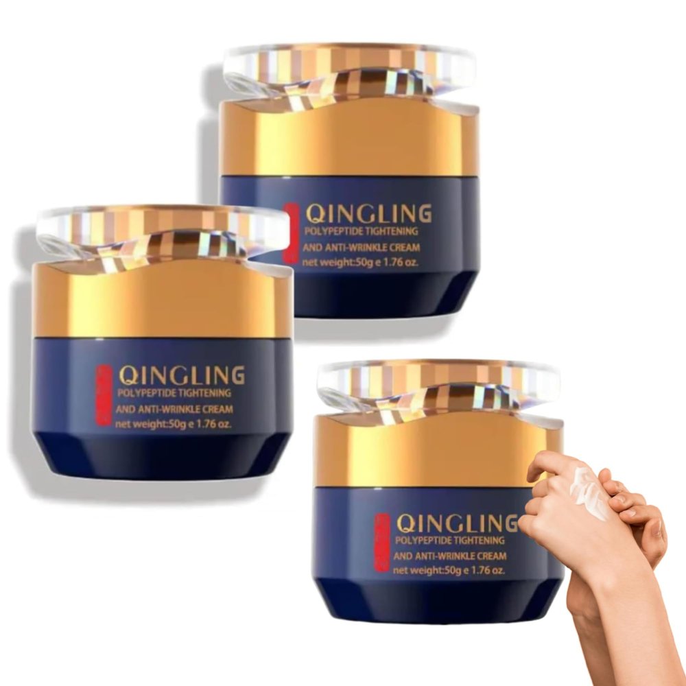 3 Diamonds Qingling Anti-Aging Face Cream  Wrinkle Reducing Moisturizer with Polypeptides, Skin Tightening & Hydrating Cream for Fine Lines and Wrinkles (Pack of 3)