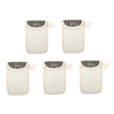 SOESFOUFU 5pcs Black Linen Soap Pouch Net Bags for Exfoliating Foaming Face Cleaning and Bath Use
