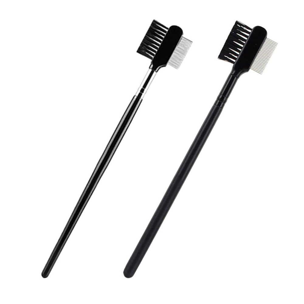 COLLBATH 2pcs Eyebrow Eyelash Combs Handheld Makeup Tool for Shaping Durable Portable for Home and Salon Use for Beginners and Professionals