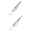 PAMINGONO 2pcs Stainless Steel Eyelid Tweezer Meibomian Gland Expressor Tool for Women Eyelid Forceps with Smooth Edges for Use Beauty Salons and Home Care view 1