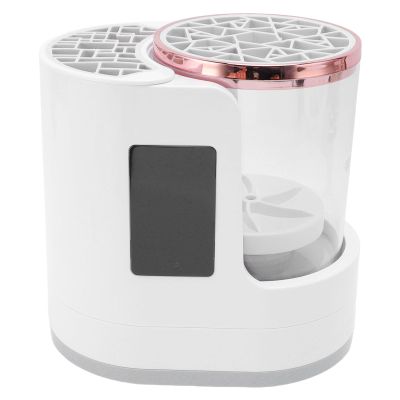 Depisuta Electric Makeup Brush Cleaner, 850 RPM Portable USB Makeup Brush Cleaning Machine with Timer, Multifunctional Efficient Automatic Cleaner and Dryer for Travel Home Use