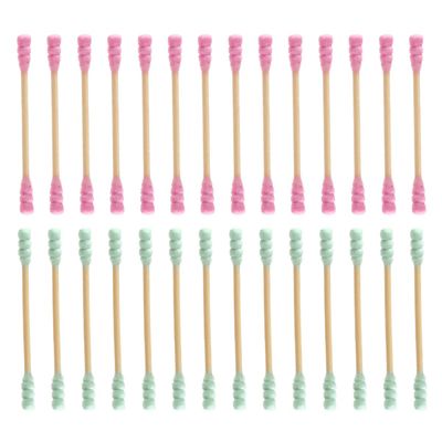HAPINARY 1000Pcs Disposable Cotton Swabs Double Headed Cleaning Sticks Versatile Applicator for Makeup Ear Cleaning Crafting and Daily Use Random Colors