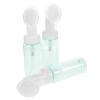 VICASKY 3Pcs Transparent Foaming Bottle with Brush Head Travel Friendly Pump Dispenser for Facial Cleanser Shampoo Wash Lightweight and Refillable Storage view 1