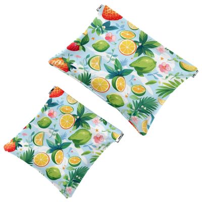 2Pcs Shrapnel Pouch for Purse, Cartoon Fruit-802 Waterproof Makeup Bag, Portable Pouch for Women Gifts