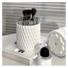 360 Rotating Large Capacity Makeup Brush Holder - Versatile Desktop Organizer for Home and Office(White) view 3