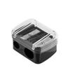 2PC Dual-Hole Cosmetic Pencil Sharpeners - Lipstick-Shaped Sharpener for Eyeliners, Eyebrows & Makeup Brushes view 1