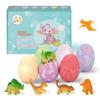 AGUDAN Dino Egg Bath Bombs(4.23oz) for Kids with Surprise Dinosaur Toy  6 Pack Organic & Natural Bath Fizz, Relaxing Spa Set, Birthday & Christmas Gift for Boys & Girls view 1