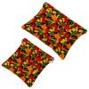 2Pcs Shrapnel Pouch for Purse, Aesthetic Leaves-379 Waterproof Makeup Bag, Portable Pouch for Women Gifts view 1