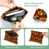 2Pcs Shrapnel Pouch for Purse, Aesthetic Leaves-379 Waterproof Makeup Bag, Portable Pouch for Women Gifts view 3