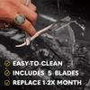 The Beard Club Straight Razor for Men - Navajas Para Barbero - Barber Straight Edge Razor Kit - Single Derby Blade Cutthroat With 5 Replaceable Stainless Steel Blades view 4