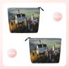 GDSHJKLW Linen Makeup Bag For Women, Waterproof Travel Cosmetic Organizer Lightweight Zipper Travel Toiletry Bag Organizer Germany Neuschwanstein Castle Makeup Brushes Storage Bag view 2