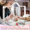 YXKJZHF 35'' Foldable Manicure Table Lamp, Half Moon Nail Lamp for Desk with 3 Color Modes, LED Super Bright Lash Lamps (White) view 2