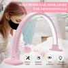 YXKJZHF 30in Half Moon Lamp for Nails, Pink Nail Desk Light with Phone Holder, Ring Nail Tech Desk Lamp 3 Color Temperature view 2