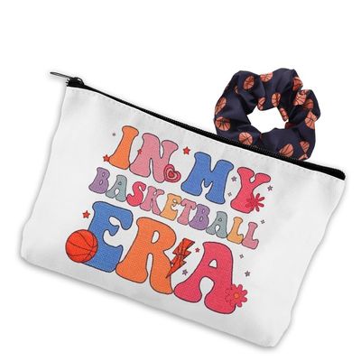 Basketball Stuff Accessories Bag for Women Girls Basketball Coach Teacher Christmas Birthday Gifts for Women Girls Basketball Lover Gift Bag Skincare Bags