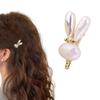 Rabbit Shaped Pearl Hair Clips for Women Girls Cute Hair Accessories for Prom Daily Tea Party Hair Clip for Women Rabbit Lovers Birthday Gift for Daughter Sister Rabbit-shaped Pearl Hair Barrette view 1