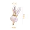 Rabbit Shaped Pearl Hair Clips for Women Girls Cute Hair Accessories for Prom Daily Tea Party Hair Clip for Women Rabbit Lovers Birthday Gift for Daughter Sister Rabbit-shaped Pearl Hair Barrette view 2